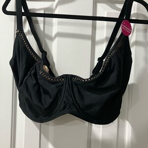 Elegant Black Women's Intimate Bikini Bra Top